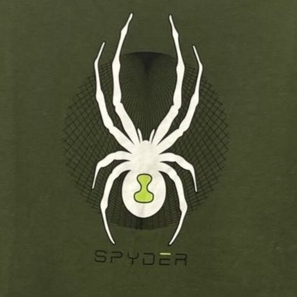 NWT-Spyder Boys Green Tee – White & Black Logo, Size Youth XL - Picture 3 of 5
